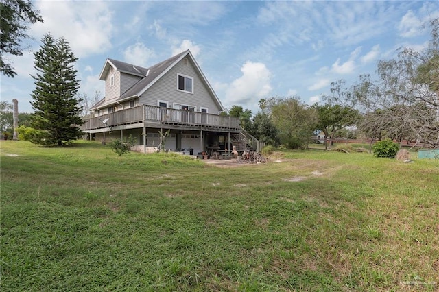 exterior space featuring a wooden deck