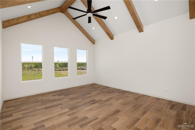 8100 Coyote Dr, Mission, TX 78574 - spare room with recessed lighting, a ceiling fan, and wood finished floors