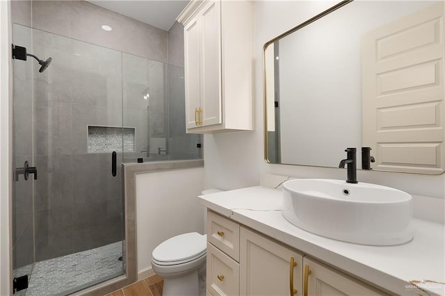 8100 Coyote Dr, Mission, TX 78574 - full bathroom featuring vanity and a stall shower