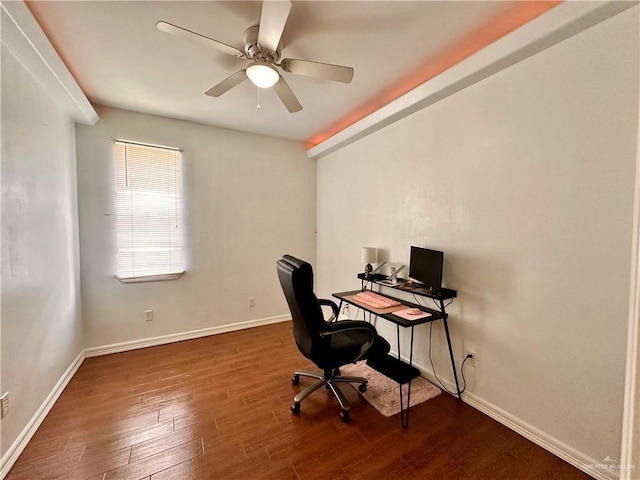 2401 S Gardenia St, Pharr, TX 78577 - home office with wood finished floors and baseboards