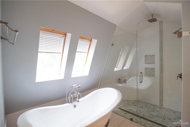 513 S Cynthia St, Mcallen, TX 78501 - bathroom with a shower stall and a freestanding tub