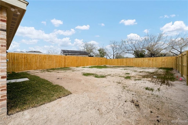 view of yard with fence private yard