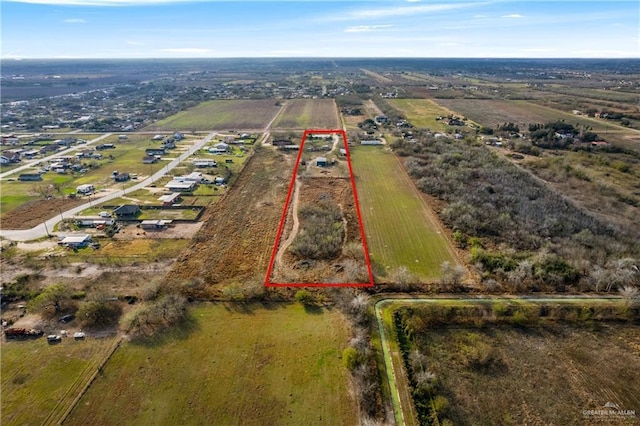 drone / aerial view featuring a rural view