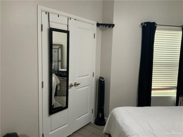 bedroom with a closet