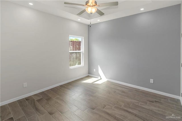 202 Constellation Dr E, Pharr, TX 78577 - unfurnished room with wood tiled floors, ceiling fan, and recessed lighting