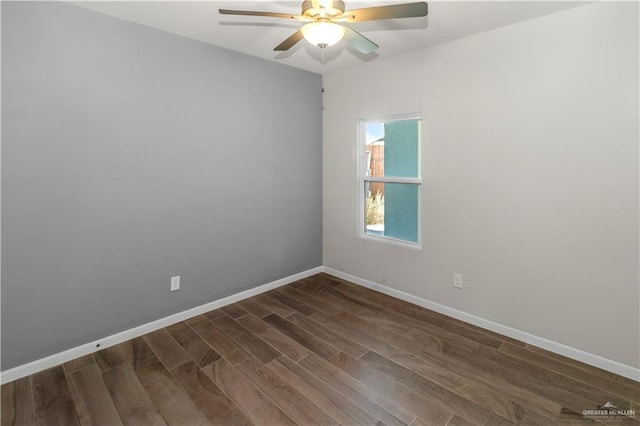 202 Constellation Dr E, Pharr, TX 78577 - spare room with dark wood-type flooring and ceiling fan