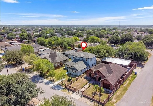 bird's eye view with a residential view