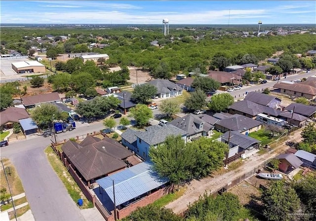 aerial view with a residential view