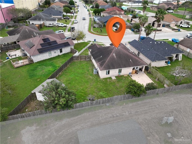 birds eye view of property featuring a residential view