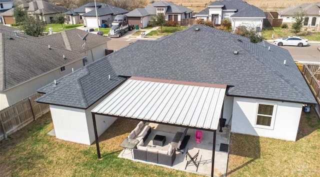 bird's eye view with a residential view