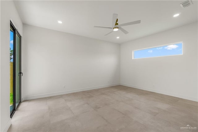 4916 N 26th St, Mcallen, TX 78504 - spare room with ceiling fan, recessed lighting, and baseboards