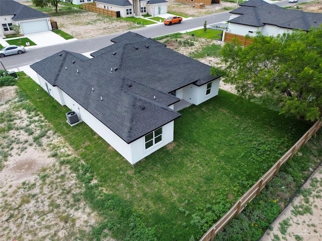 aerial view with a residential view