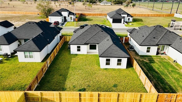 aerial view with a residential view