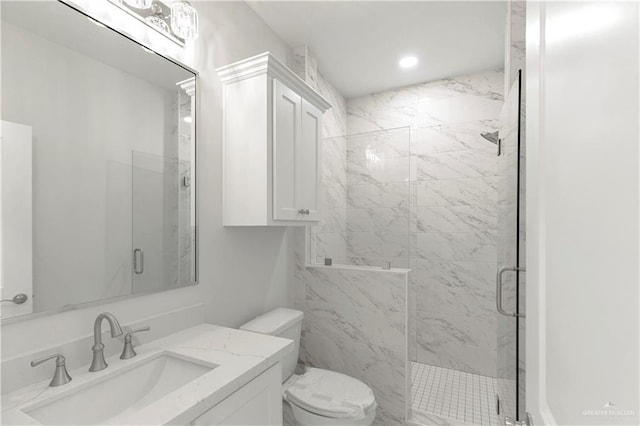 4313 Xenops Ave, Mcallen, TX 78504 - bathroom with a marble finish shower, toilet, and vanity