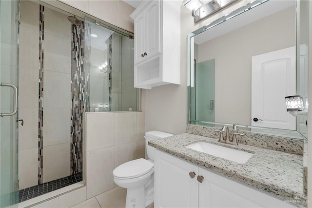 3705 Joycee Dr, Mission, TX 78572 - bathroom with a stall shower, vanity, and tile patterned floors