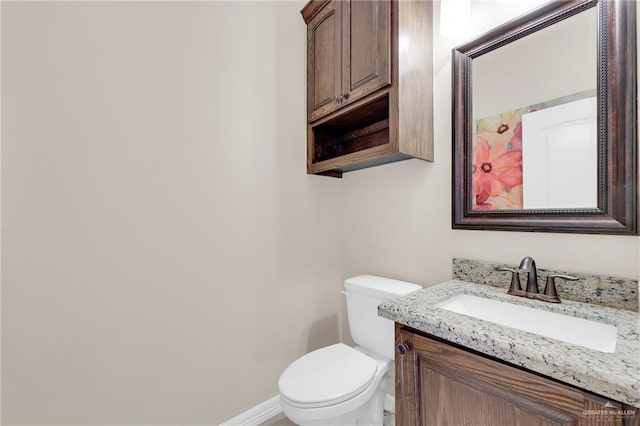 3705 Joycee Dr, Mission, TX 78572 - half bathroom featuring vanity and toilet