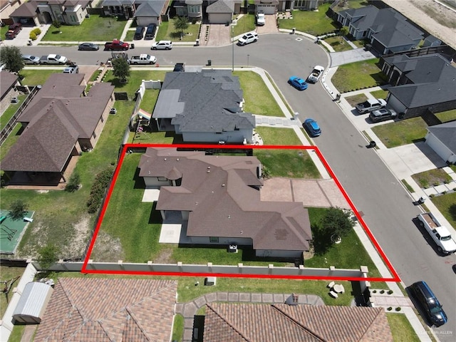 3705 Joycee Dr, Mission, TX 78572 - aerial view of residential area with property parcel outlined