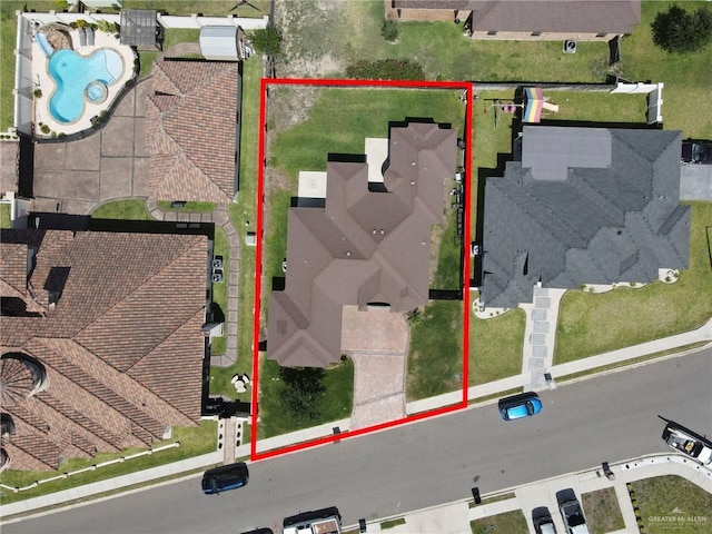 3705 Joycee Dr, Mission, TX 78572 - drone / aerial view of a pool area