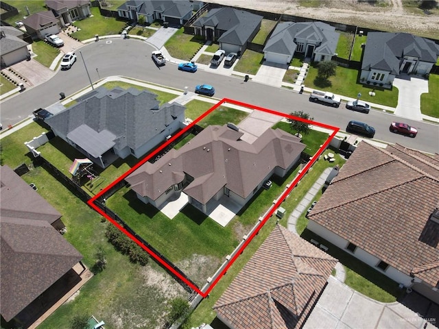 3705 Joycee Dr, Mission, TX 78572 - aerial view of residential area with property parcel outlined