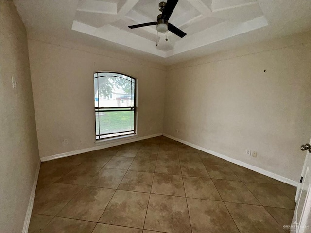 1311 Anahi St, Alamo, TX 78516 - tiled spare room featuring a raised ceiling and a ceiling fan