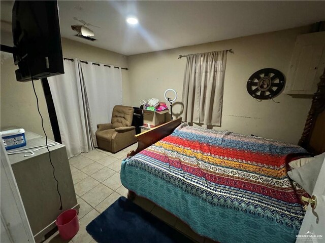 view of tiled bedroom