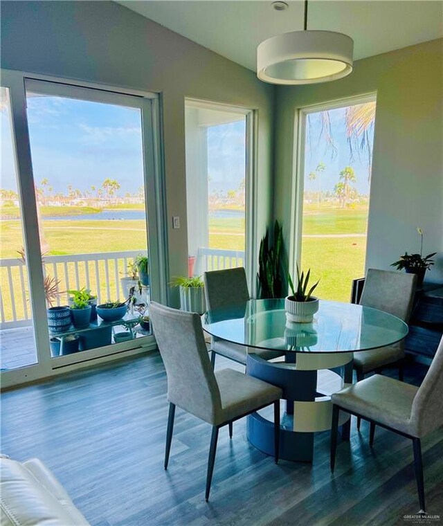 572 Sand Dollar Dr, Port Isabel, TX 78578 - dining room featuring wood finished floors