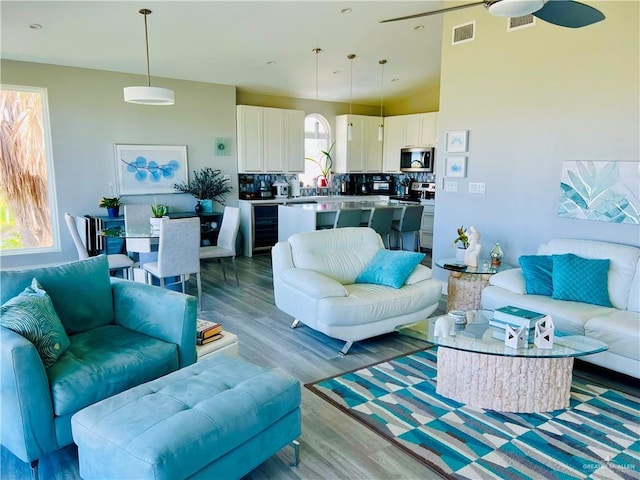 572 Sand Dollar Dr, Port Isabel, TX 78578 - living room featuring wood finished floors