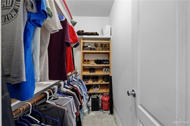 view of walk in closet