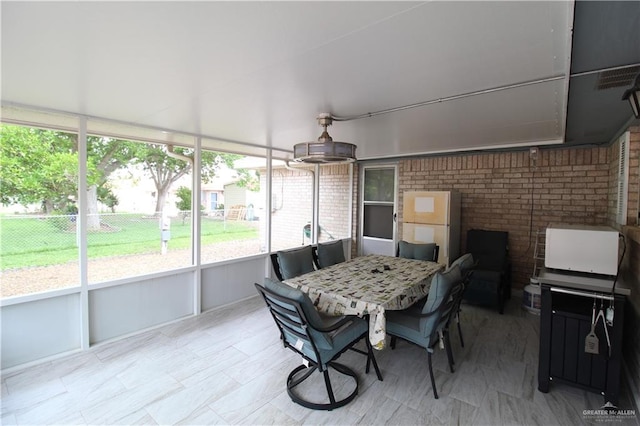 view of sunroom