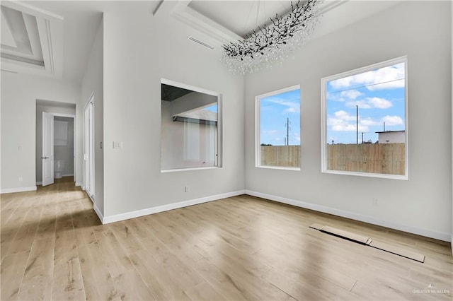 empty room featuring wood-type flooring