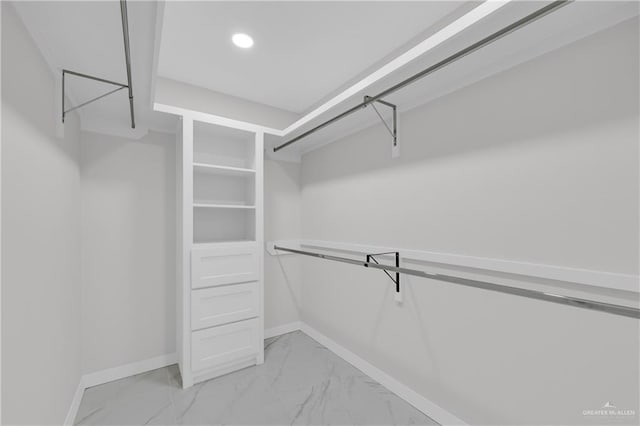 view of walk in closet