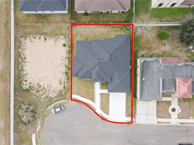 503 Purple Bugambilia, Pharr, TX 78577 - aerial view of property's location with property parcel outlined