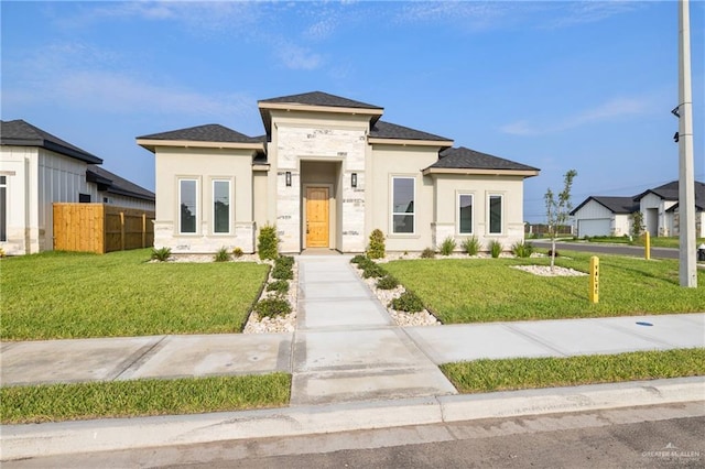 2214 N Gaytan St, Edinburg, TX 78542 - prairie-style home featuring stucco siding