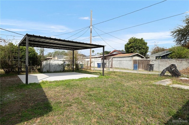 view of yard with a patio