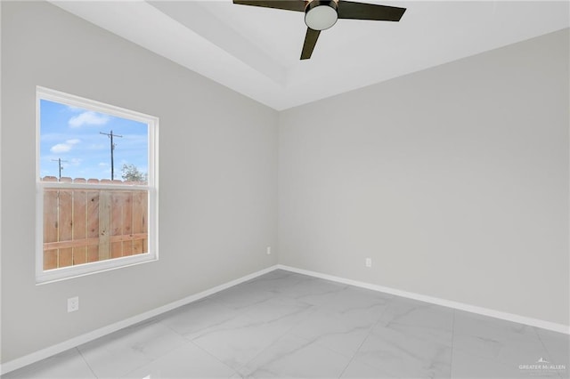 2313 Blue Sky Dr, Weslaco, TX 78599 - spare room with marble finish flooring and a ceiling fan