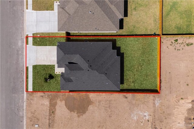 2200 Zinnia St, Weslaco, TX 78599 - view from above of property with property boundaries highlighted
