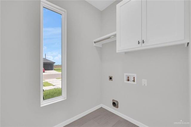 910 Azalea St, Mission, TX 78574 - laundry room with hookup for an electric dryer, washer hookup, and cabinet space