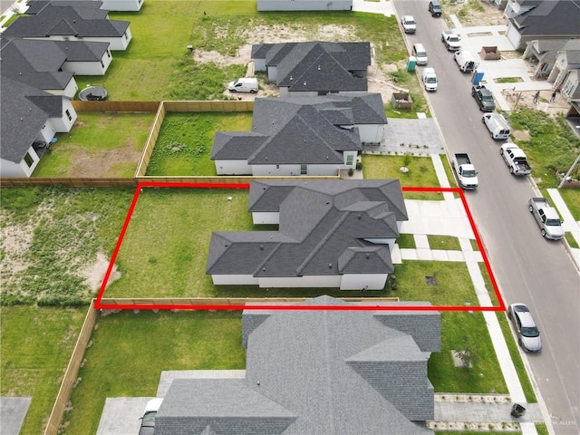 910 Azalea St, Mission, TX 78574 - aerial view of residential area with property parcel outlined