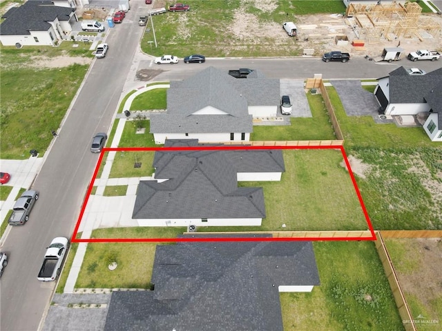 910 Azalea St, Mission, TX 78574 - aerial view of residential area featuring property boundaries highlighted