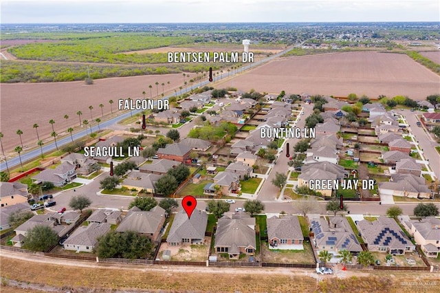 bird's eye view with a residential view