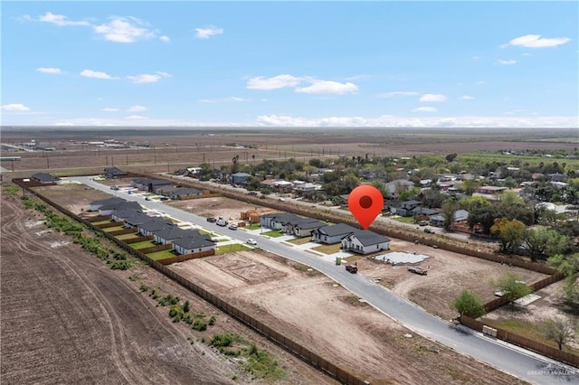 aerial view featuring a rural view