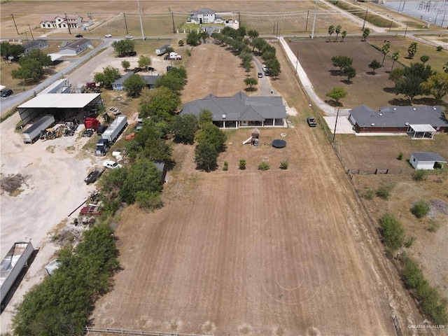 bird's eye view with a rural view