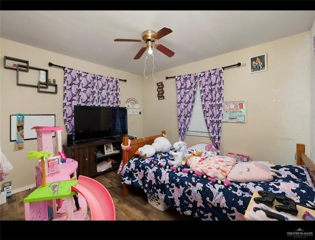 9913 Daniec St, Edinburg, TX 78542 - bedroom featuring wood finished floors and ceiling fan