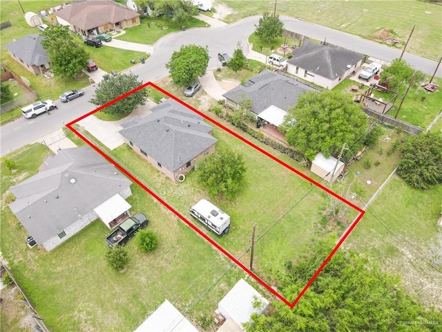 bird's eye view featuring a residential view