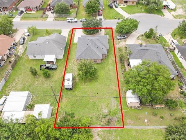 bird's eye view with a residential view