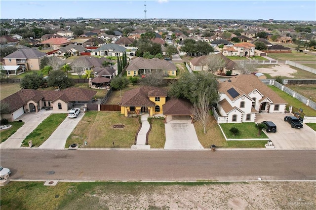 drone / aerial view with a residential view