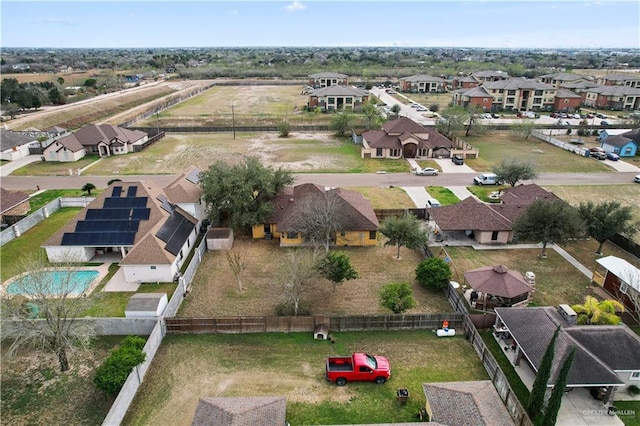 drone / aerial view with a residential view