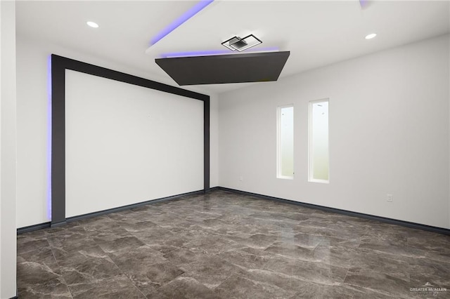 509 Demi St, Edinburg, TX 78542 - home theater featuring baseboards, recessed lighting, and visible vents