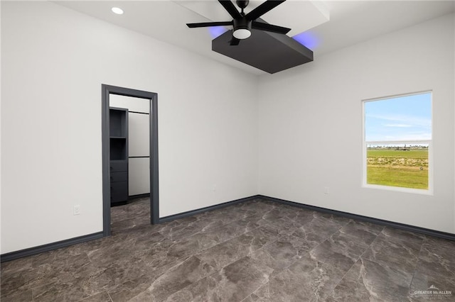 509 Demi St, Edinburg, TX 78542 - spare room featuring baseboards, ceiling fan, and recessed lighting