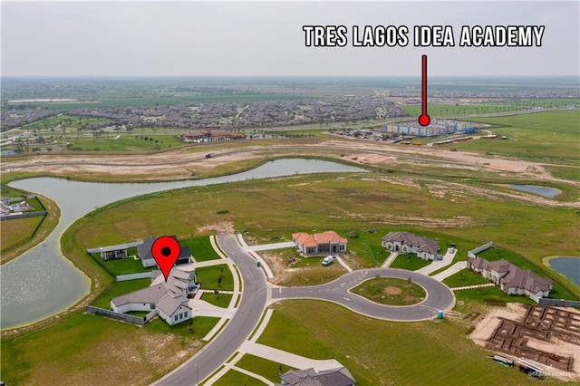 4825 Estancia Pkwy, Mcallen, TX 78504 - aerial view of property and surrounding area with a nearby body of water